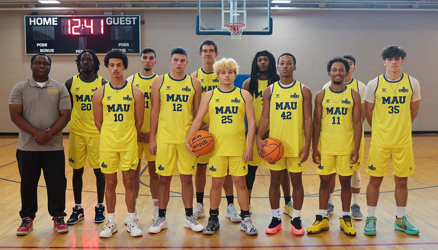MAU Macaws student-athletes on the court